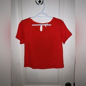 GB Gianni Bini Bright Orange Work Top, Slightly Cropped, Casual Career Wear NWOT